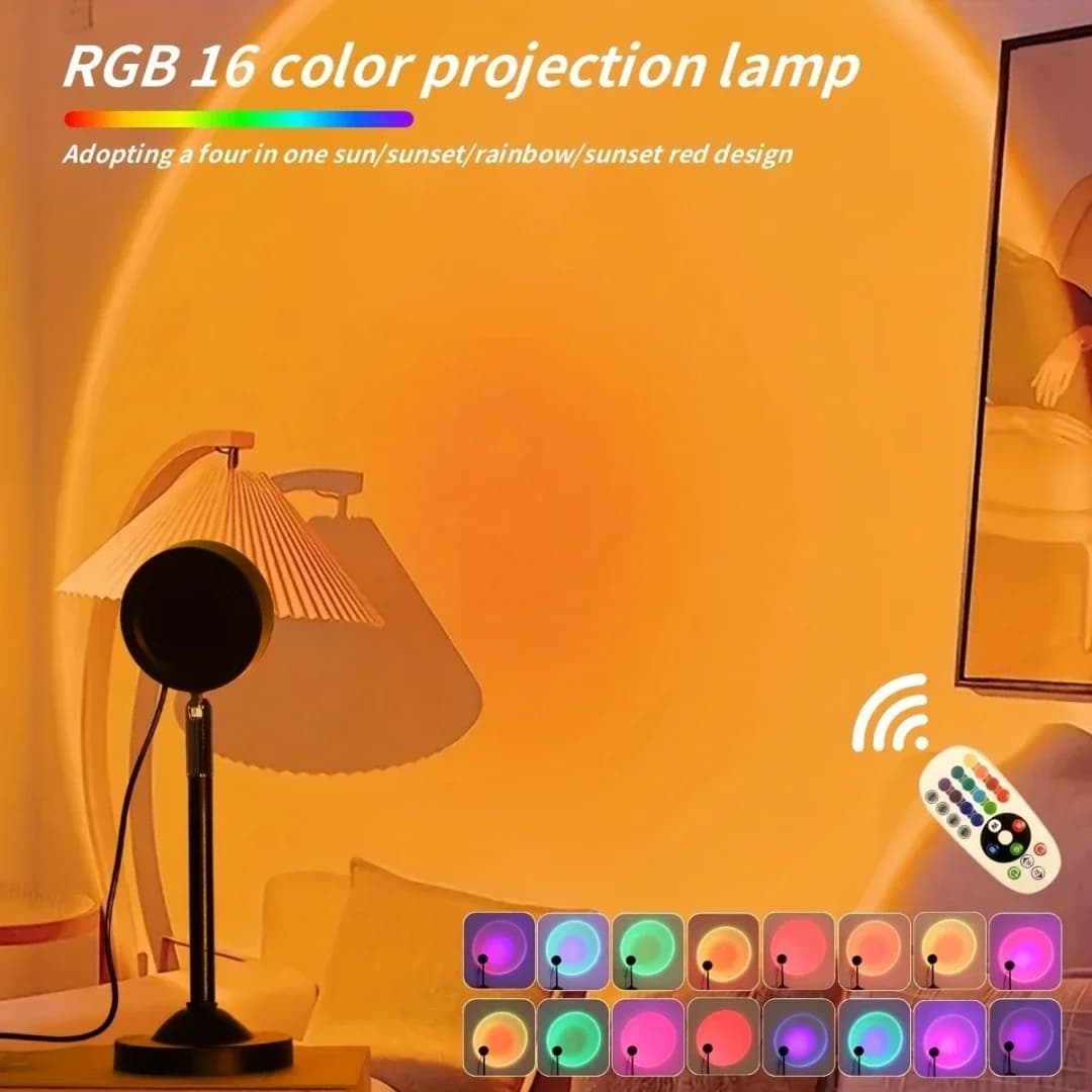 Мини USB RGB залезна проектор лампа с дистанционно