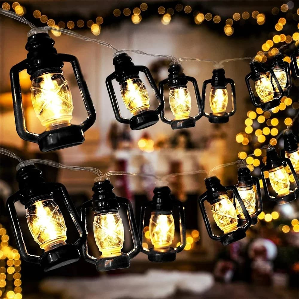 Соларни топли бели LED гирлянди за градина
