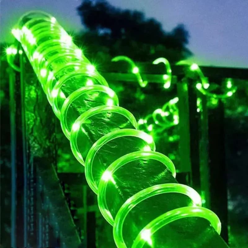 Соларни LED светлини във формата на въже за пътеки, 8 режима