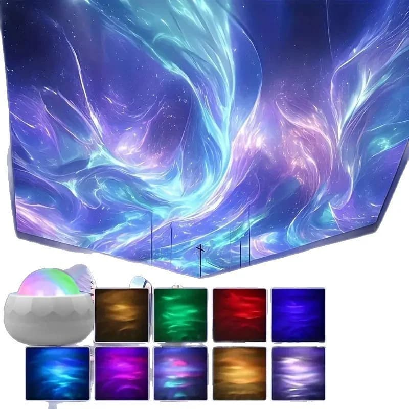 RGB Aurora проектор за нощна светлина с дистанционно управление