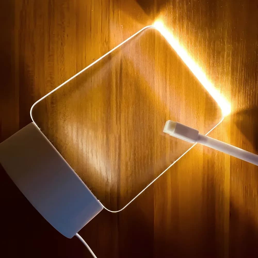 USB LED табло за съобщения с нощна светлина и писалка за бюро